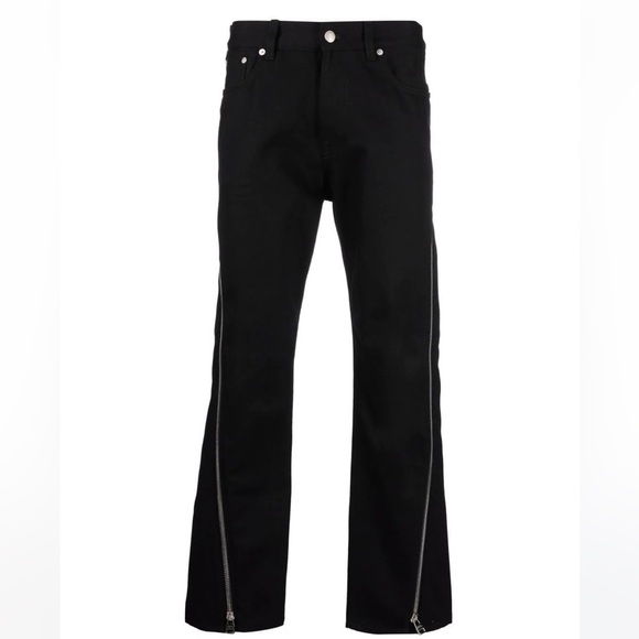 Alexander McQueen Black Zip Denim Jeans Made in Italy 🇮🇹 Size IT 50  US 40 - Picture 1 of 13